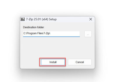 ติดตั้งโปรแกรม 7-Zip เวอร์ชันล่าสุด